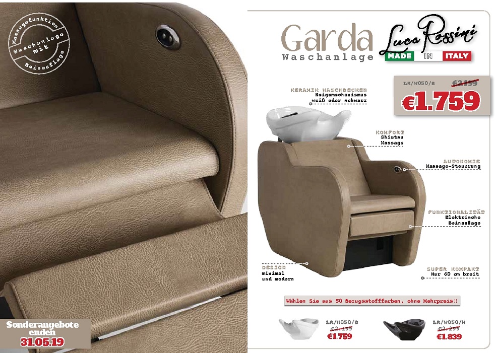 Garda - absoluter Preishammer der neue Waschsessel von Luca Rossini - Made in Italy