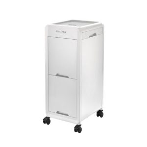 Weißer Rollcontainer mit zwei Schubladen