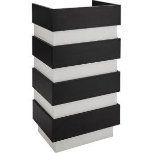 Moderne weiße und schwarze Empfangstheke