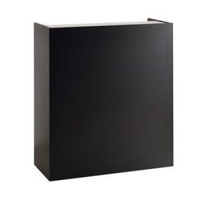 Schwarze, moderne quadratische Rezeption mit glatter Oberfläche