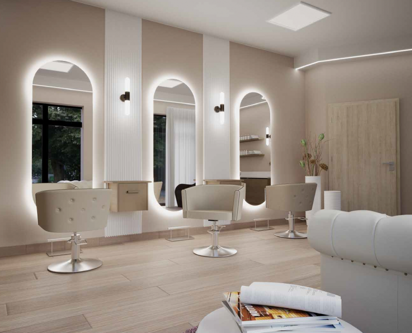 Friseurspiegel_Hunt_Friseurstuhl_Amelie Friseurspiegel Hunt und Friseurstuhl Amelie