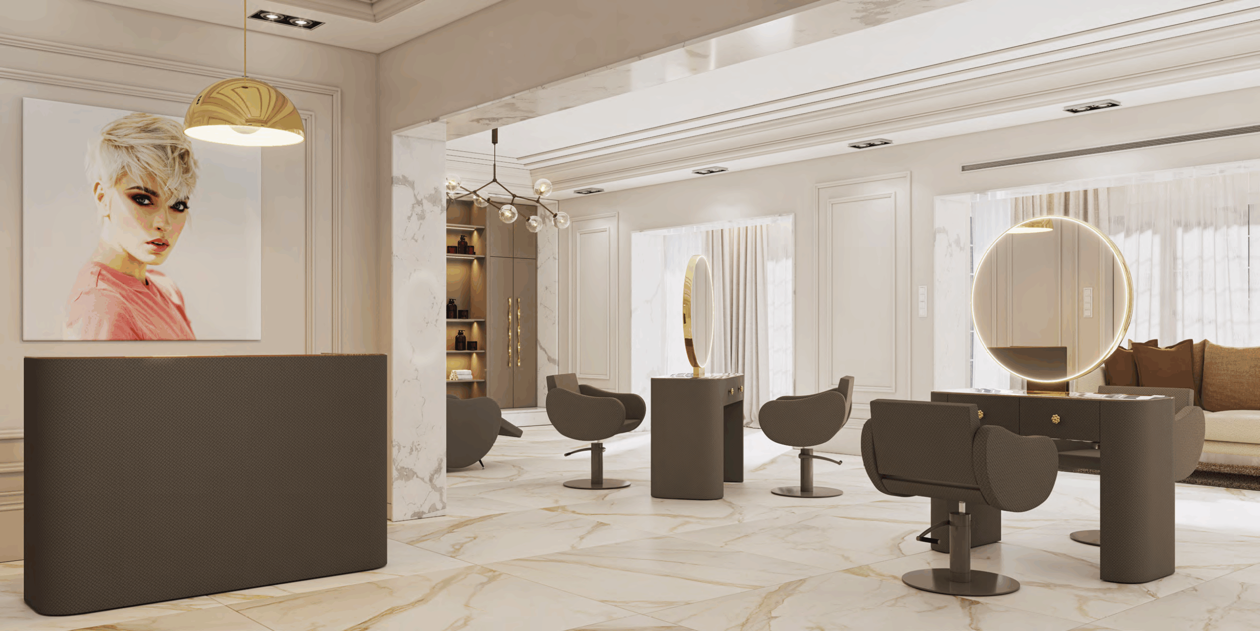 Grandeur Friseureinrichtung Saloneinrichtung Ideen Inspiration