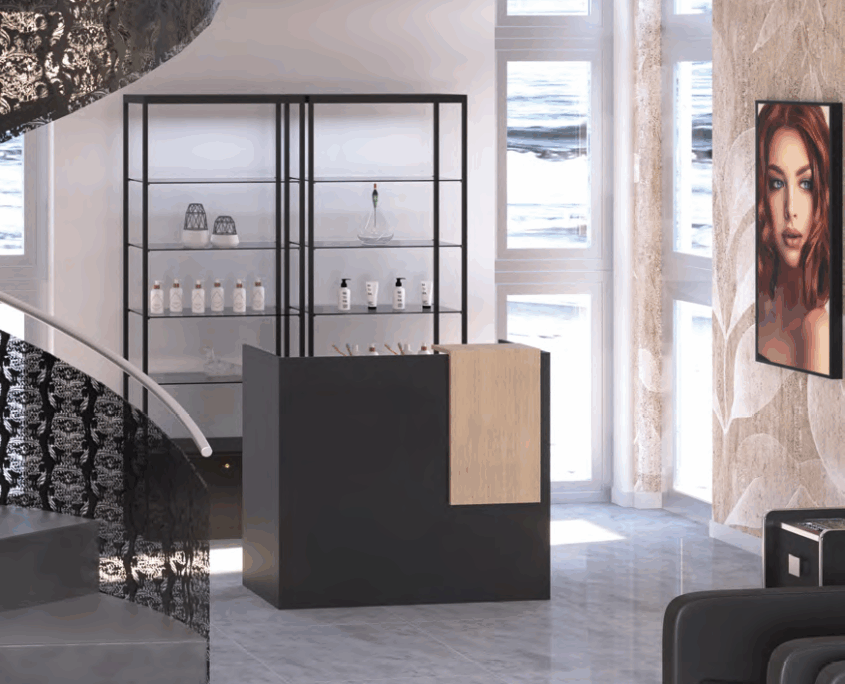 midnight_desk_Scene Friseureinrichtung Saloneinrichtung Ideen Inspiration