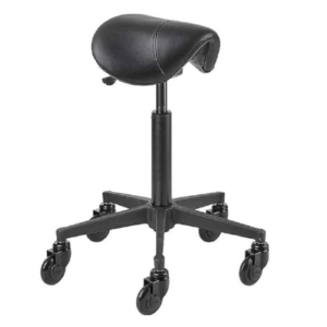CliCTEC-Classic-Rollhocker-Saddle-Lady-fit_schwarzes-Fusskreutz